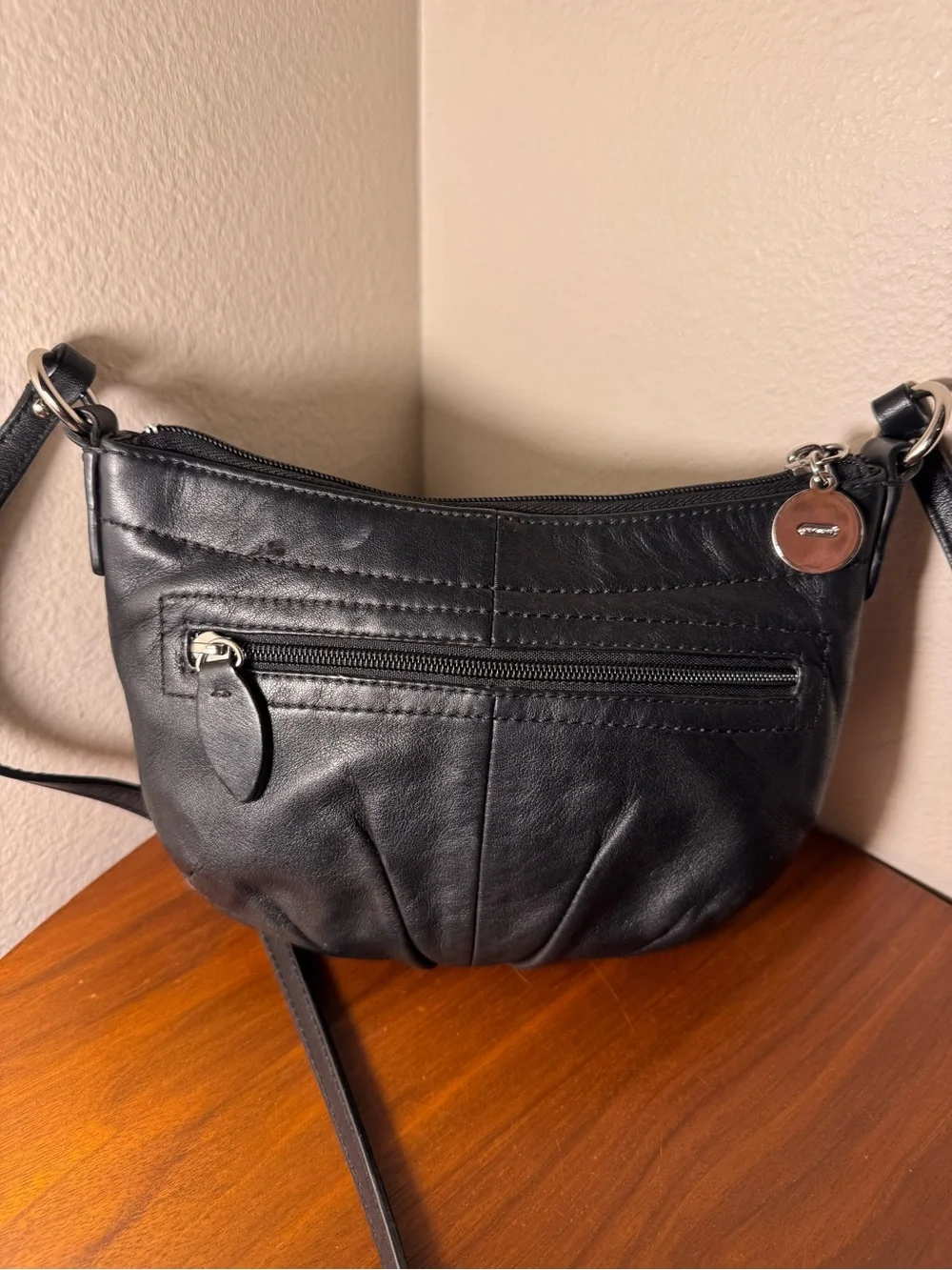 Coach leather pleated